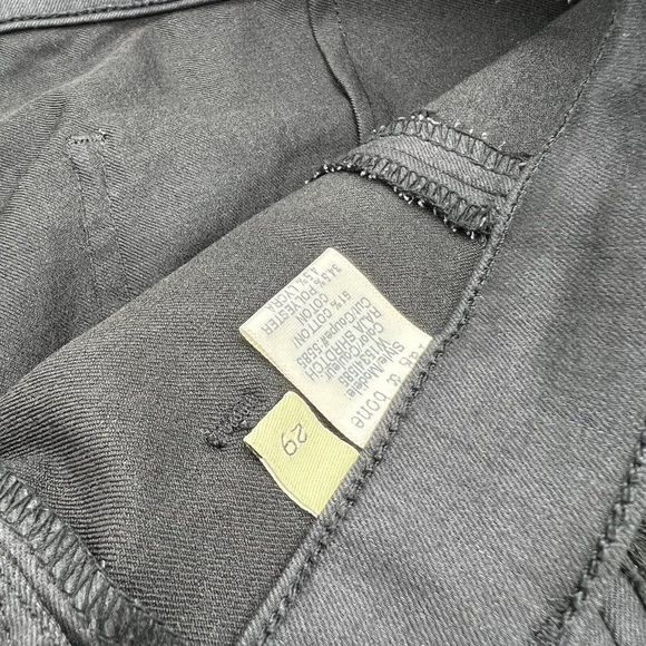 Rag and Bone Raja Shoreditch Black Waxed Jeans Size 29 - Picture 4 of 7